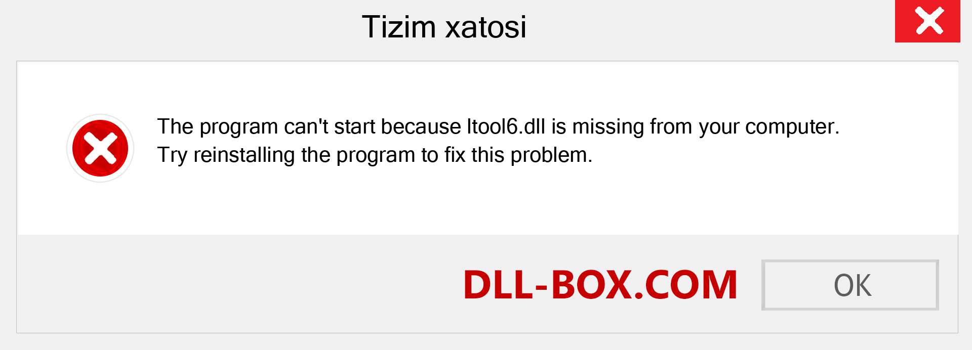 ltool6.dll fayli yo'qolganmi?. Windows 7, 8, 10 uchun yuklab olish - Windowsda ltool6 dll etishmayotgan xatoni tuzating, rasmlar, rasmlar